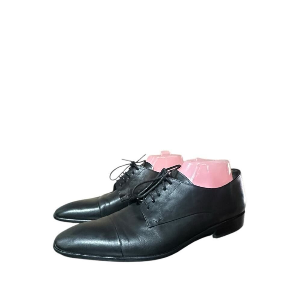 Michael Alba Exklusive Schuhe Black Leather Derby Handmade Germany Sz 43 US 10
